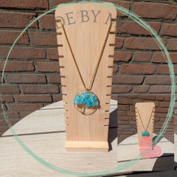 Handgemaakte ketting levensboom