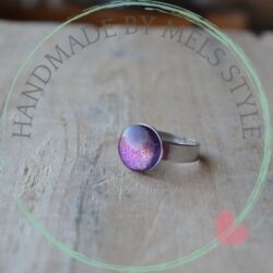 Handgemaakte ring Amber