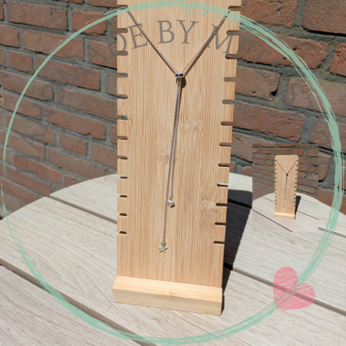 Handgemaakte schuif ketting Fleur