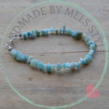 Handgemaakte natuursteen armband Amazonite