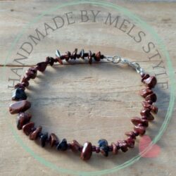 Handgemaakte armband natuursteen bruin