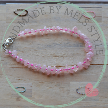 Handgemaakte armband natuursteen