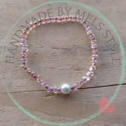 Handgemaakte armband peach