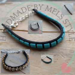 Handgemaakte geborduurde armband