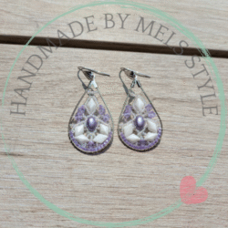 Handgemaakte purple passion oorbellen