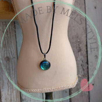 Handgemaakte ketting glascabochon - Afbeelding 2