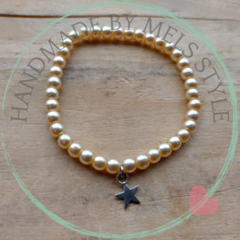 Handgemaakte armband glasparels Sterre