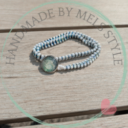 Handgemaakte wikkelarmband Mel
